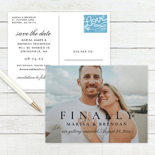 Finally Photo Wedding Save the Date Announcement Postcard