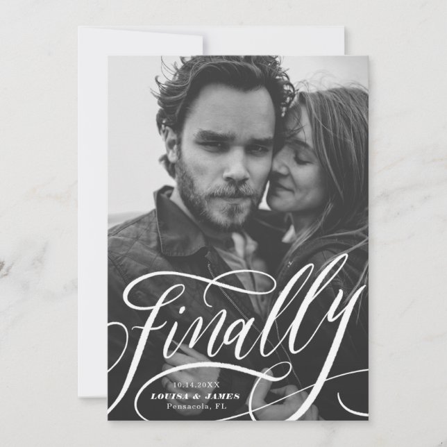 Finally Postponed Covid Photo Save the Date Invitation (Front)