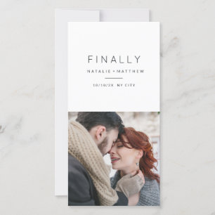 Finally, save the date photo announcement