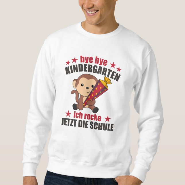 Finally Schoolkind Monkey School Bag Rock The Sweatshirt (Front)