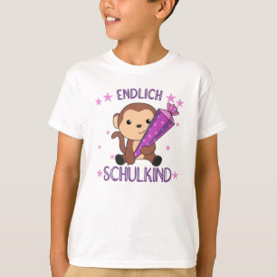 Finally Schoolkind Monkey School Bag Rock The T-Shirt