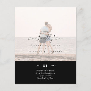 Finally We are Engaged! Wedding Announcement PHOTO Flyer