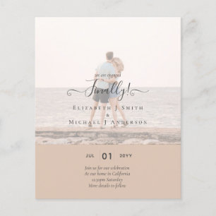 Finally We are Engaged! Wedding Announcement PHOTO Flyer