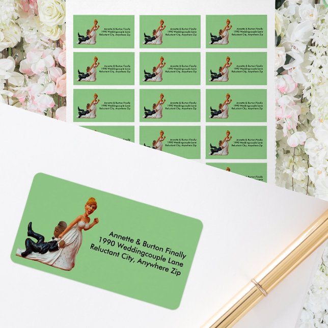 Finally Wedding Couple Funny Interracial Couple 2 Label (Finally Wedding Couple Funny Interracial Couple 2 Address Label)