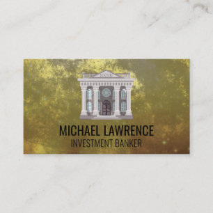 Finance Banking Logo   Gold Background Business Card