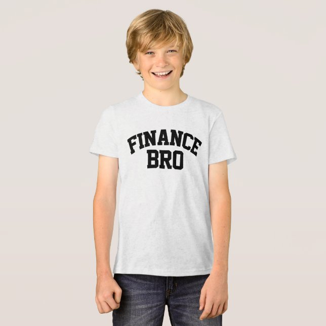 Finance Bro Funny Finance Tri-Blend Shirt (Front Full)
