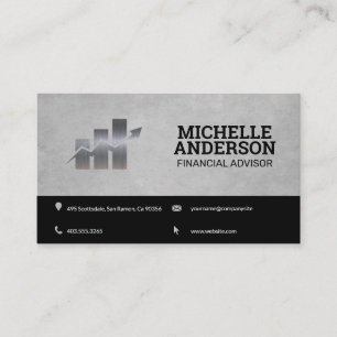 Finance Chart Logo   Stocks   Standard Style Business Card