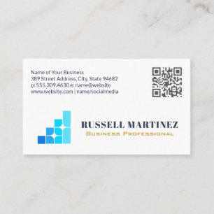 Finance Corporate Logo   QR Code Business Card
