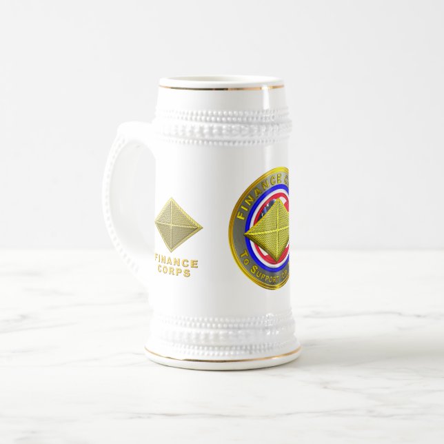 Finance Corps Veteran  Beer Stein (Front Left)