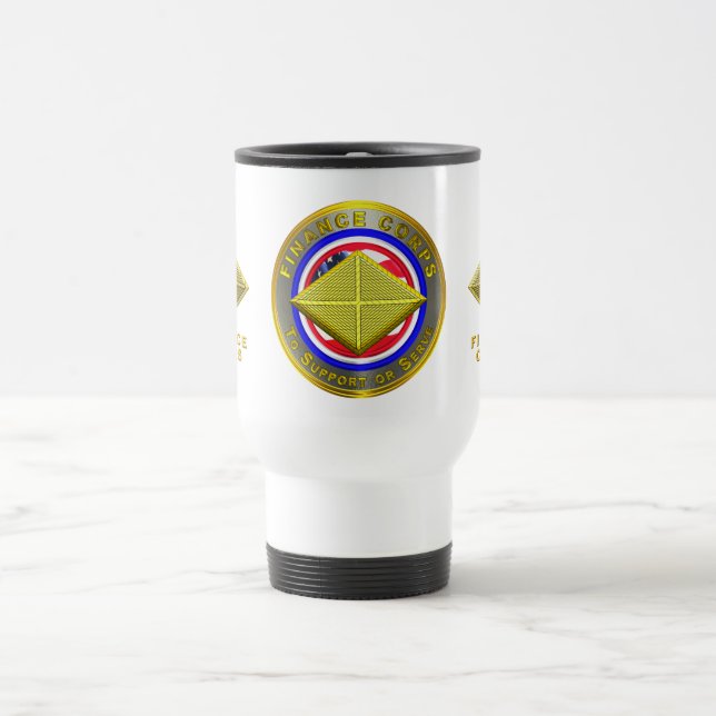 Finance Corps Veteran  Travel Mug (Center)