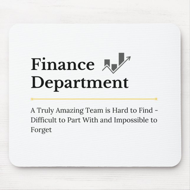 Finance Department  Mouse Pad (Front)