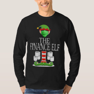 Finance Elf wearing Mask Toilet Paper Christmas T-Shirt