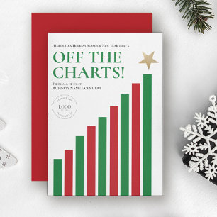 Finance Industry Off the charts Happy New Years Holiday Card
