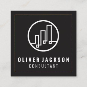 Finance Logo Square Business Card