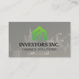 Finance Logo Stock Market Chart Business Card