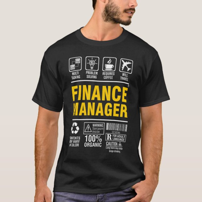 Finance Manager Multitasking Problem Solving Coffe T-Shirt (Front)