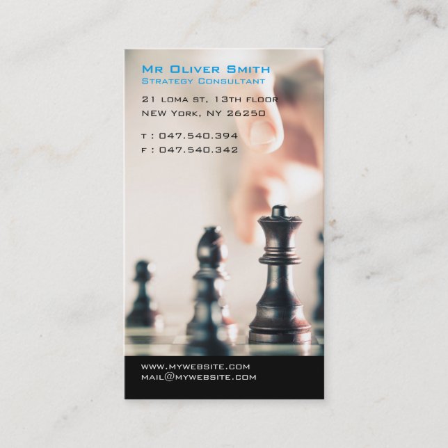 Finance or Business Strategy Consultant Card (Front)