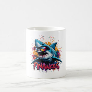 Finance Shark Mug – funny Cartoon Design