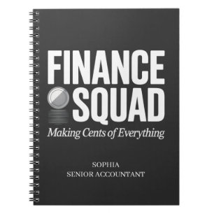 Finance Squad Custom Name Funny Office Humour Notebook