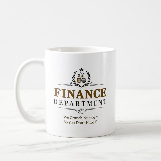 Finance Team Personalised  Coffee Mug (Left)