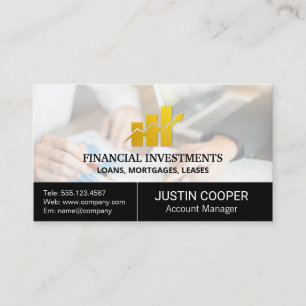 Financial Advising Portfolio Manager Chart Business Card