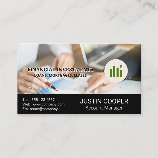 Financial Advising | Risk Management Business Card (Front)