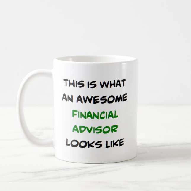 financial advisor, awesome coffee mug (Left)