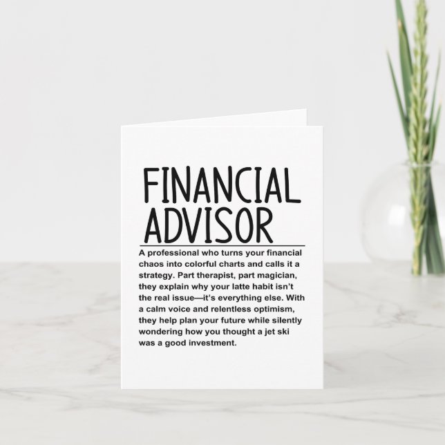Financial advisor card (Front)