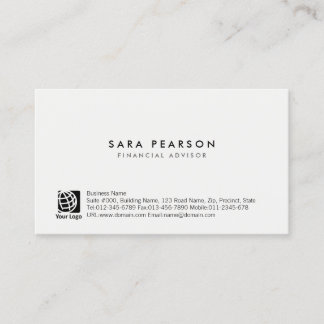 Financial Advisor FinanceManagement ShadowMonogram Business Card