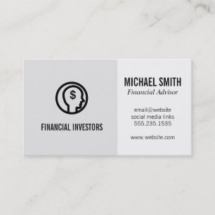 Financial Advisor Investments Business Card