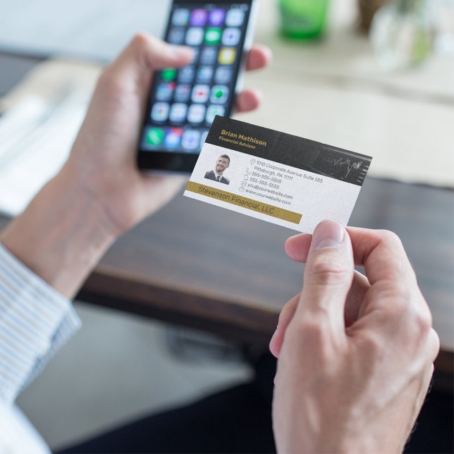 Financial Advisor | Planner Professional Business  Business Card (Creator Uploaded)