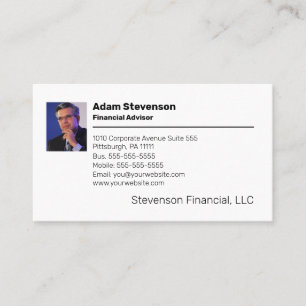 Financial Advisor   Planner Professional Business  Card