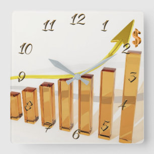 Financial advisor square wall clock
