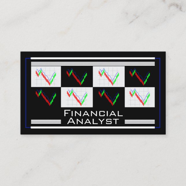 Financial Analyst Money Strategy Wealth Management Business Card (Front)