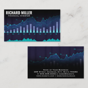 Financial Bar Graph   Stocks Market Analyst Business Card