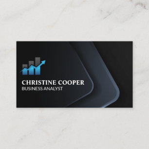 Financial Chart Data Modern Background Shapes Business Card