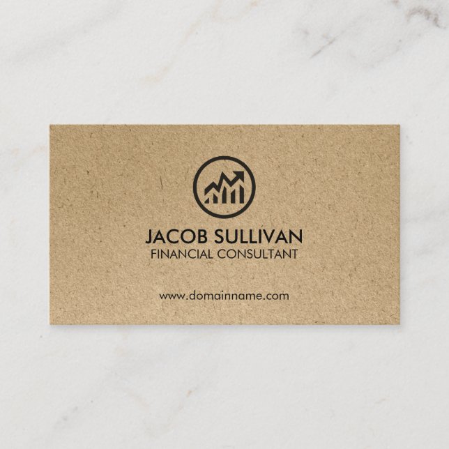 Financial Consultant Finance Business Card (Front)