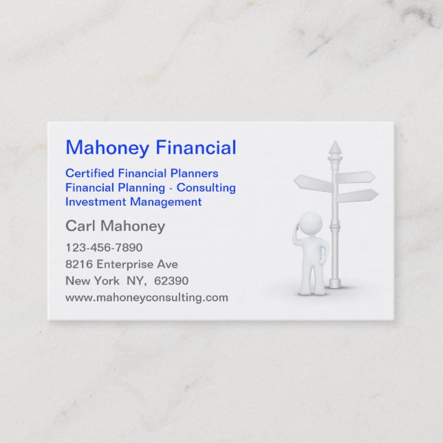 Financial Consulting Insurance Agent Business Card (Front)