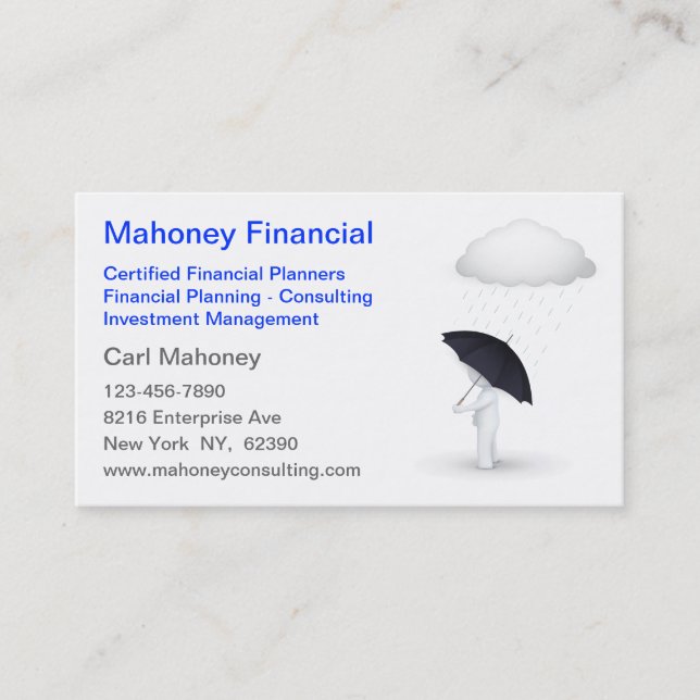 Financial Consulting Insurance Agent Business Card (Front)