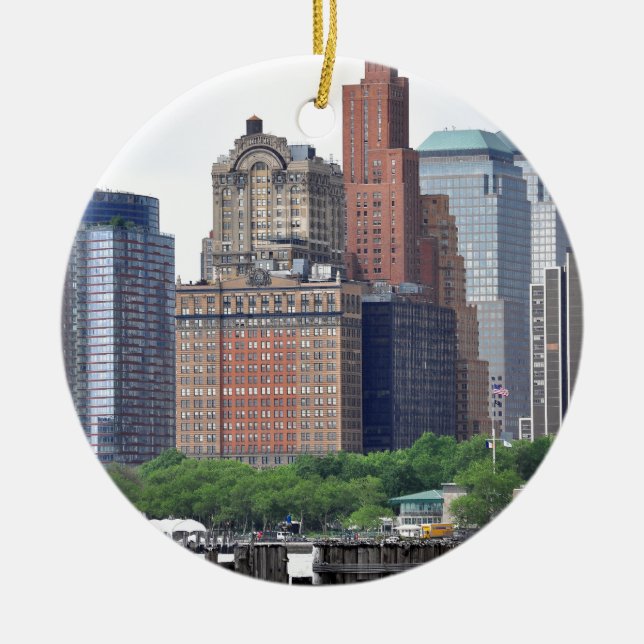 Financial District-Lower Manhattan Ceramic Tree Decoration (Front)