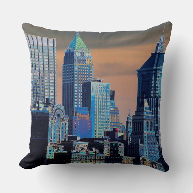  Financial District Lower Manhattan  Poster Cushion (Front)