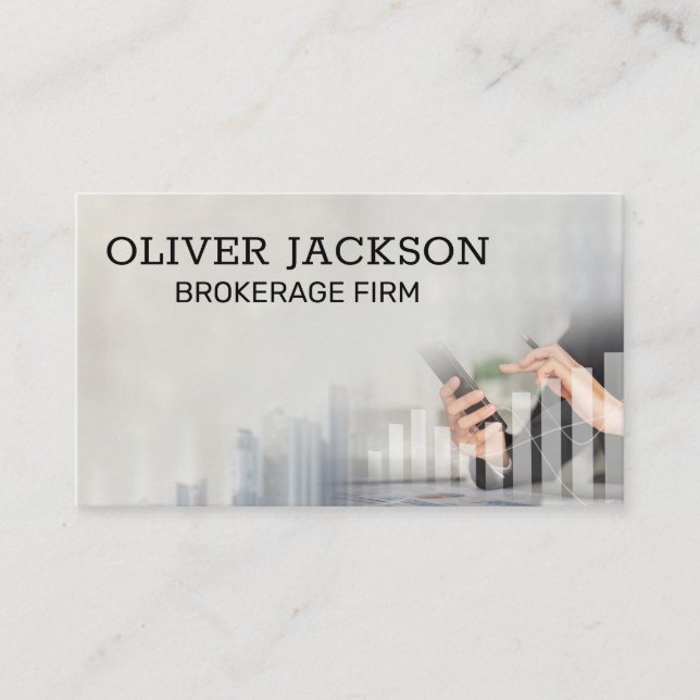 Financial Graph | Accountant Business Card (Front)