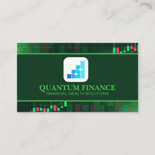 Financial Growth Logo   Stock   Investments Business Card