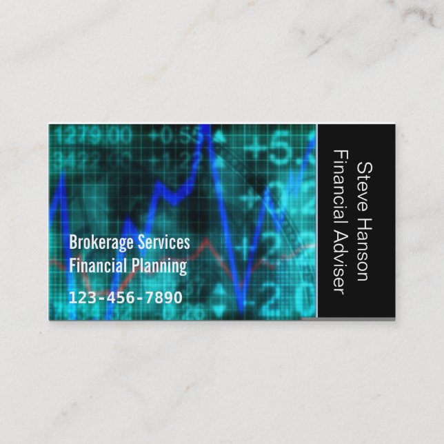 Financial Investment Services Company Business Card (Front)