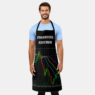 Financial Kitchen Candlestick Chart Personalised Apron