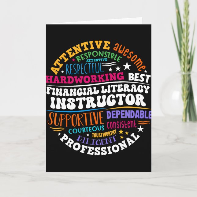Financial Literacy Instructor Appreciation Week Sq Card (Front)