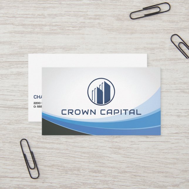 Financial Logo Business Card (Front/Back In Situ)