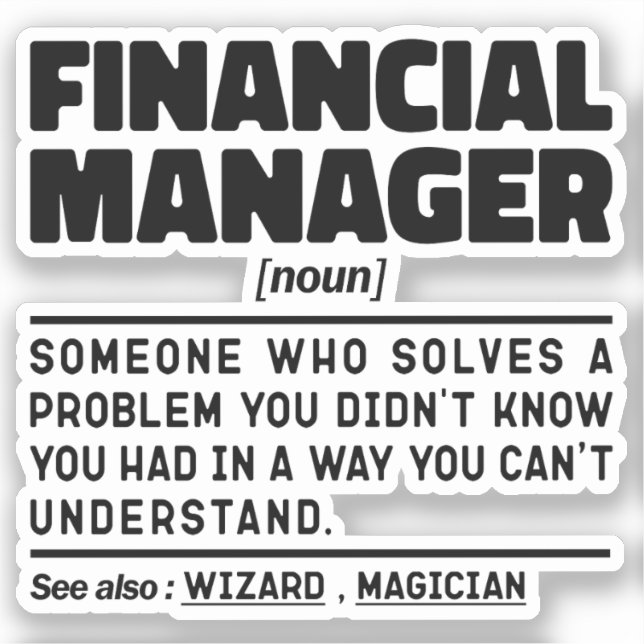 Financial Manager Noun Management Inspirational (Front)