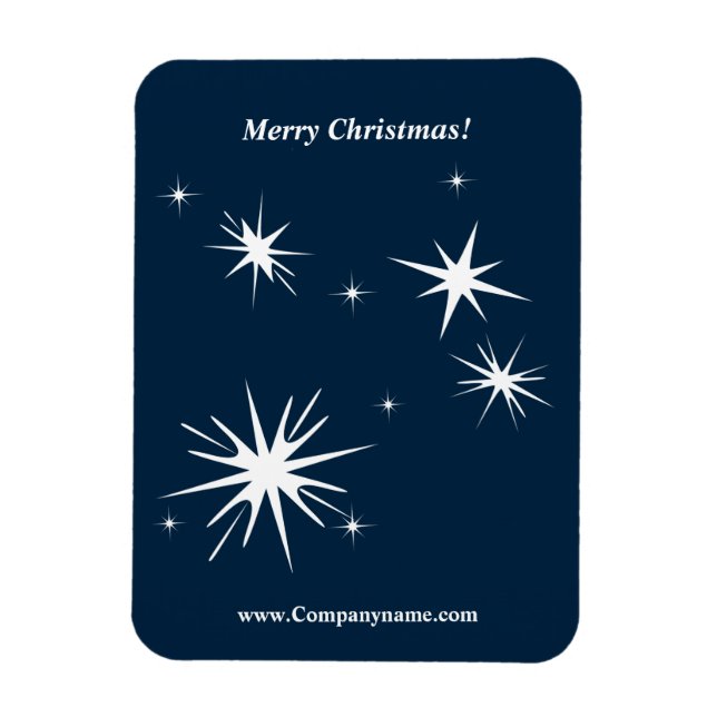 Financial Planner White Blue Christmas Magnet (Vertical)