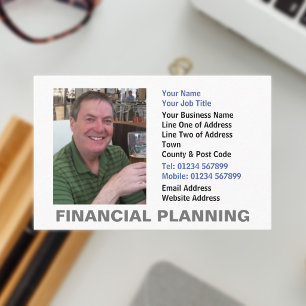 Financial Planning Photo Business Card